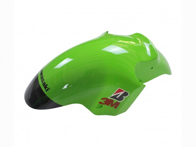 2002-2006 Kawasaki ZX12R Motorcycle Fairing - Green Glossy Black Elf Touch4 Monster