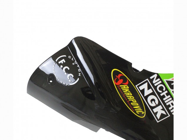 2002-2006 Kawasaki ZX12R Motorcycle Fairing - Green Glossy Black Elf Touch4 Monster