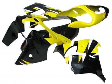 Custom 2002-2006 Kawasaki ZX12R Motorcycle Fairings - Yellow Black