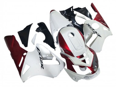 Custom 2002-2006 Kawasaki ZX12R Motorcycle Fairings - White Red Black