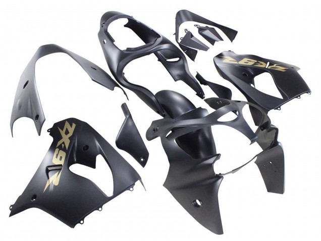 2000-2001 Kawasaki ZX9R Motorcycle Fairings - Matte Black Gold