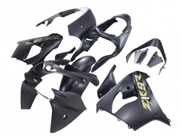 2000-2001 Kawasaki ZX9R Motorcycle Fairings - Matte Black Gold