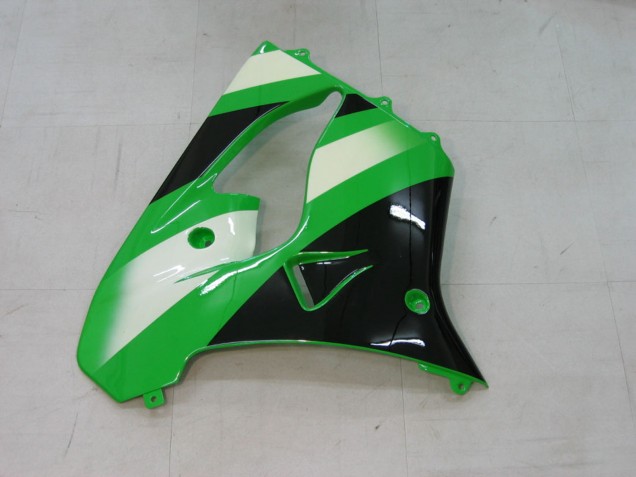 2000-2001 Kawasaki ZX9R Motorcycle Fairings - Green Silver Black