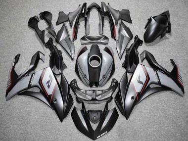 Custom 2015-2018 Yamaha YZF R3 Motorcycle Fairings - Nardo Grey Red Black