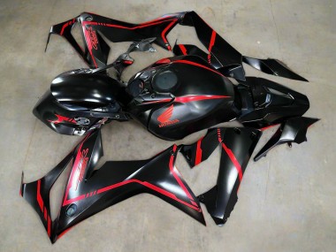 Custom 2019-2020 Honda CBR650R Motorcycle Fairings - Glossy Black Red Stripe