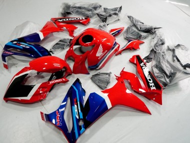 Custom 2019-2020 Honda CBR650R Motorcycle Fairings - Red White Blue Glossy Black HRC