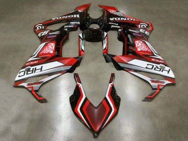 Custom 2021-2023 White Red Glossy Black HRC Honda CBR650R Motorcycle Fairings