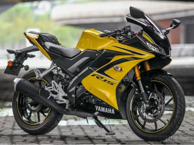 2018-2024 Yamaha YZF R15 Motorcycle Fairings - Yellow Black