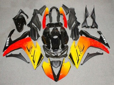 Custom 2015-2018 Yamaha YZF R3/R25 Motorcycle Fairings - Yellow Red Black