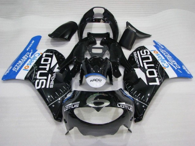 1995-1997 Aprilia RS250 Motorcycle Fairings - Glossy Black White Blue Lotus