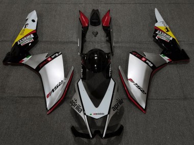 Custom 2009-2015 Aprilia RSV4 1000 Bike Fairings - Silver Red Black Yellow