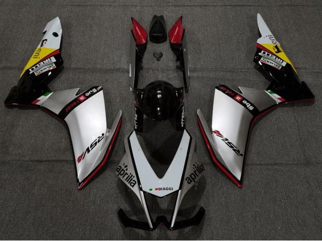 2009-2015 Aprilia RSV4 1000 Bike Fairings - Silver Red Black Yellow