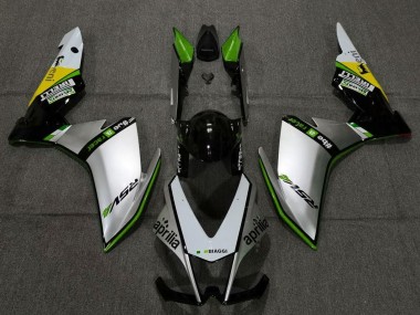 Custom 2009-2015 Aprilia RSV4 1000 Motorcycle Fairings - Silver Black Green Yellow