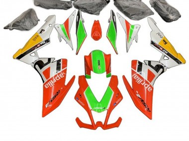 Custom 2009-2015 Aprilia RSV4 1000 Motorcycle Fairings - Red Green White Yellow
