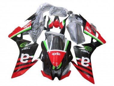 Custom 2016-2020 Aprilia RSV4 1000 Motorcycle Fairings - Red Black Green Stripe
