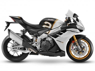 Custom 2021-2024 Aprilia RSV4 1100 Motorcycle Fairings - Matte White Black Gold