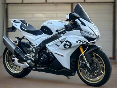 Custom 2021-2024 Aprilia RSV4 1100 Motorcycle Fairings - White Black