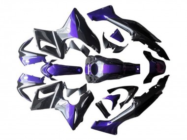 Custom 2002-2006 Honda CBR125R Motorcycle Fairings - Silver Purple Glossy Black