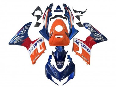 Custom 2002-2006 Honda CBR125R Motorcycle Fairings - Orange White Red Blue Repsol