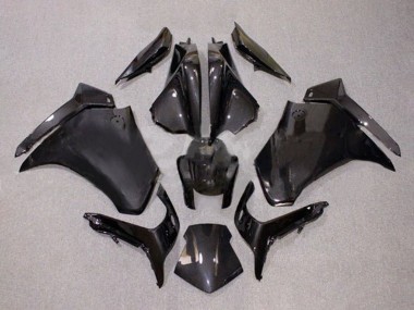 Custom 2010-2014 Honda VFR 1200 Motorcycle Fairings - Black Carbon Fiber
