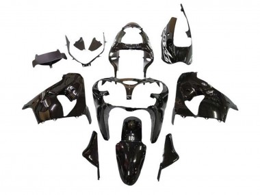 Custom 2002-2003 Kawasaki ZX9R Motorcycle Fairings - Black White
