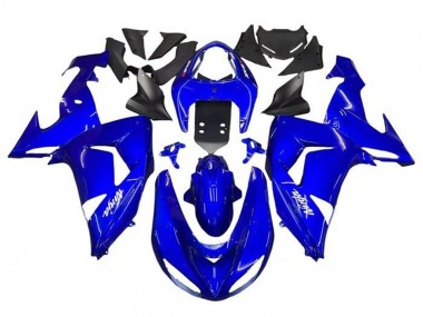 Custom 2006-2007 Kawasaki ZX10R Motorcycle Fairings - Blue White