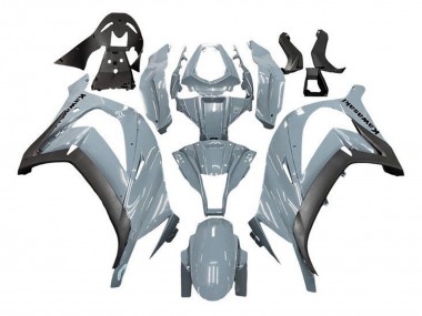 Custom 2011-2015 Kawasaki ZX10R Motorcycle Fairings - Nardo Grey Matte Black