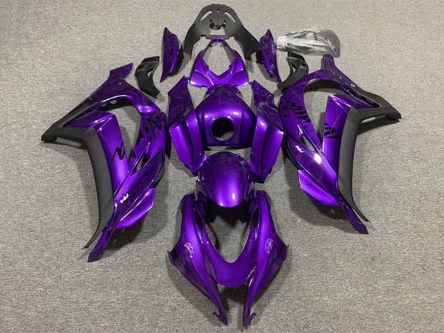 2011-2015 Kawasaki ZX10R Motorcycle Fairings - Purple Matte Black