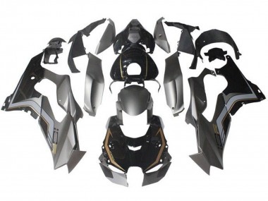 Custom 2021-2025 Kawasaki ZX10R Motorcycle Fairings - Grey Glossy Black Gold