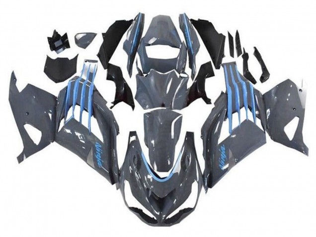 2012-2024 Nardo Grey Blue Kawasaki ZX14R ZZR1400 Motorcycle Fairings