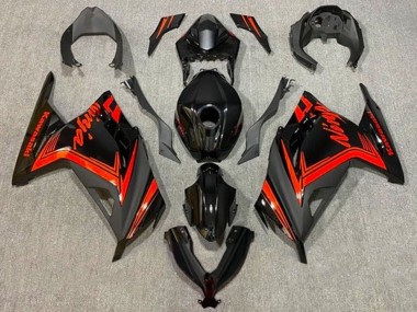 Custom 2013-2024 Kawasaki EX300 Motorcycle Fairings - Glossy Black Matte Black Red