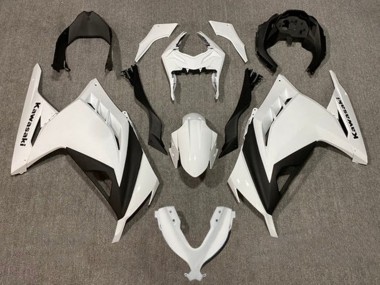 Custom 2013-2024 Kawasaki EX300 Motorcycle Fairings - Pearl White Black