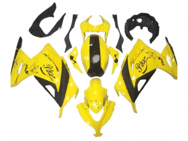 2013-2024 Kawasaki EX300 Motorcycle Fairings - Yellow Black Pikachu