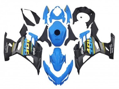 Custom 2018-2024 Kawasaki Ninja 400 Motorcycle Fairings - Blue Black Yellow Grey