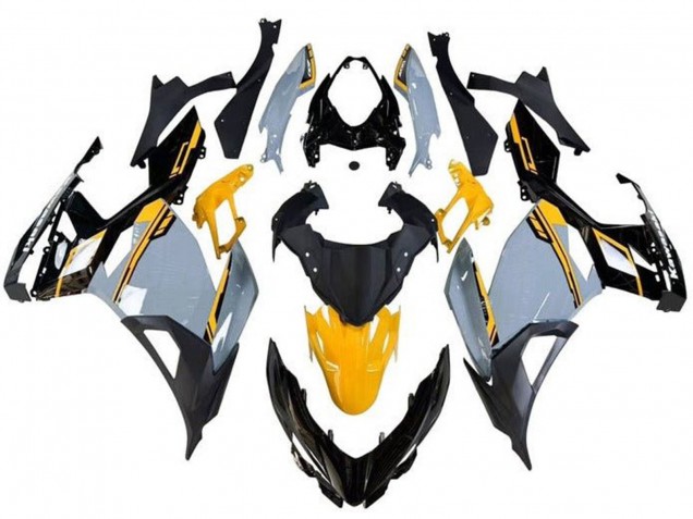 2018-2024 Kawasaki Ninja 400 Motorcycle Fairings - Nardo Grey Orange Black