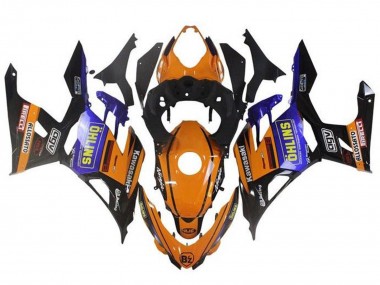 Custom 2018-2024 Kawasaki Ninja 400 Motorcycle Fairings - Orange Black Blue Yellow OHLINS