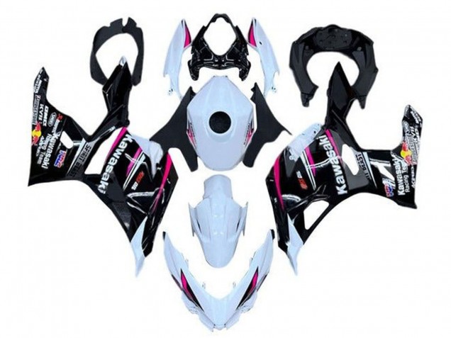 2018-2024 Kawasaki Ninja 400 Motorcycle Fairings - White Pink Black