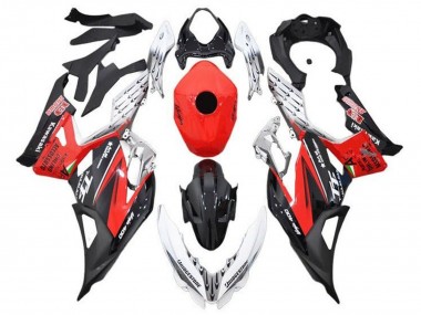 Custom 2018-2024 Kawasaki Ninja 400 Motorcycle Fairings - White Red Black