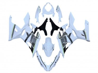 Custom 2018-2024 Kawasaki Ninja 400 Motorcycle Fairings - White Grey Black Green