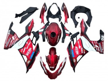 Custom 2018-2024 Kawasaki Ninja 400 Motorcycle Fairings - Red Blue White Trick Star Bridgestone