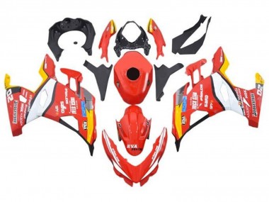 Custom 2018-2024 Kawasaki Ninja 400 Motorcycle Fairings - Red White Yellow Black Trick Star Bridgestone