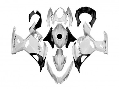 Custom 2018-2024 Kawasaki Ninja 400 Motorcycle Fairings - White Silver Black