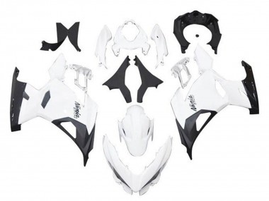 Custom 2018-2024 Kawasaki Ninja 400 Motorcycle Fairings - White Black
