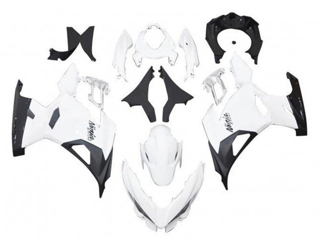 2018-2024 Kawasaki Ninja 400 Motorcycle Fairings - White Black