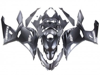 Custom 2018-2024 Kawasaki Ninja 400 Motorcycle Fairings - Matte Black White Decals
