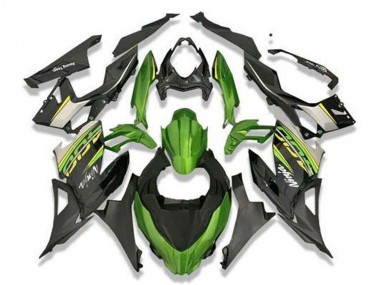 Custom 2018-2024 Kawasaki Ninja 400 Motorcycle Fairings - Green Black Grey