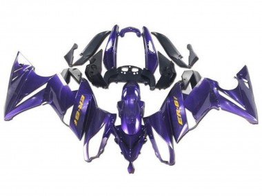 Custom 2009-2011 Kawasaki Ninja ER6F Motorcycle Fairings - Purple Yellow