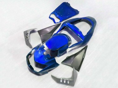 Custom 2003-2006 Kawasaki Z1000 Motorcycle Fairings - Blue Silver
