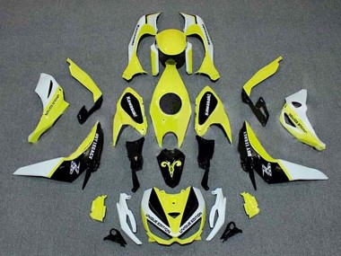 Custom 2014-2019 Kawasaki Z1000 Motorcycle Fairings - White Yellow Black