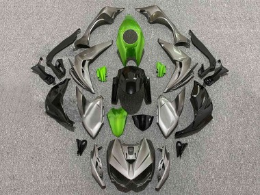 Custom 2014-2019 Kawasaki Z1000 Motorcycle Fairings - Grey Green Black